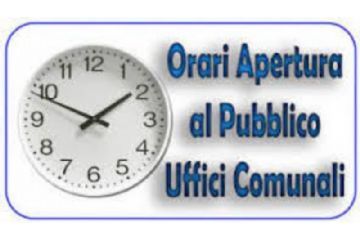 Nuovo orari di apertura uffici comunali